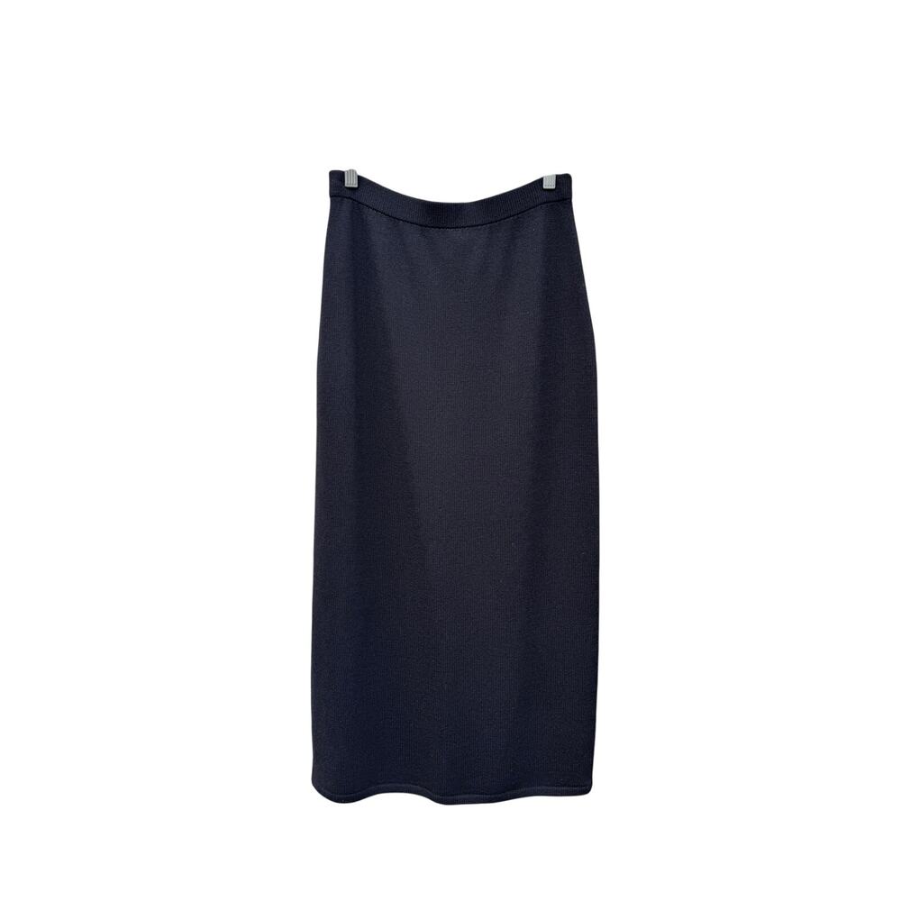 ST. JOHN COLLECTION Black Santana Knit Pencil Maxi Skirt US 6